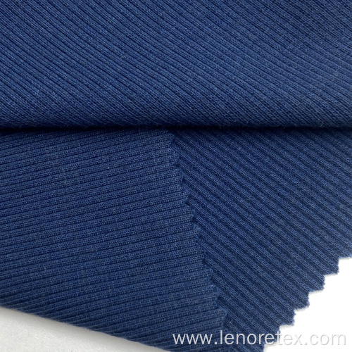330GSM Stretched Cotton Polyester Knitted 2x2 Rib Fabric